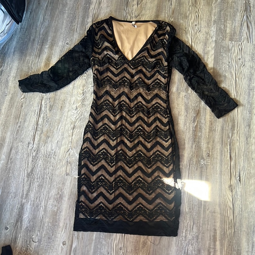 Black lace dress